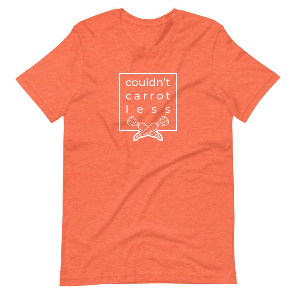 Couldn't Carrot Less | Unisex Cotton Crew | Various Colors | Dietitian T Shirt | neRD Clothing Company | Heather Orange