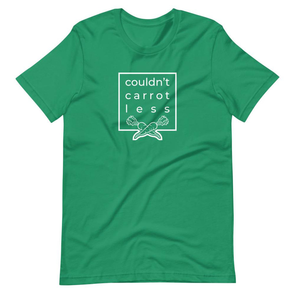 Couldn't Carrot Less | Unisex Cotton Crew | Various Colors | Dietitian T Shirt | neRD Clothing Company | Kelly