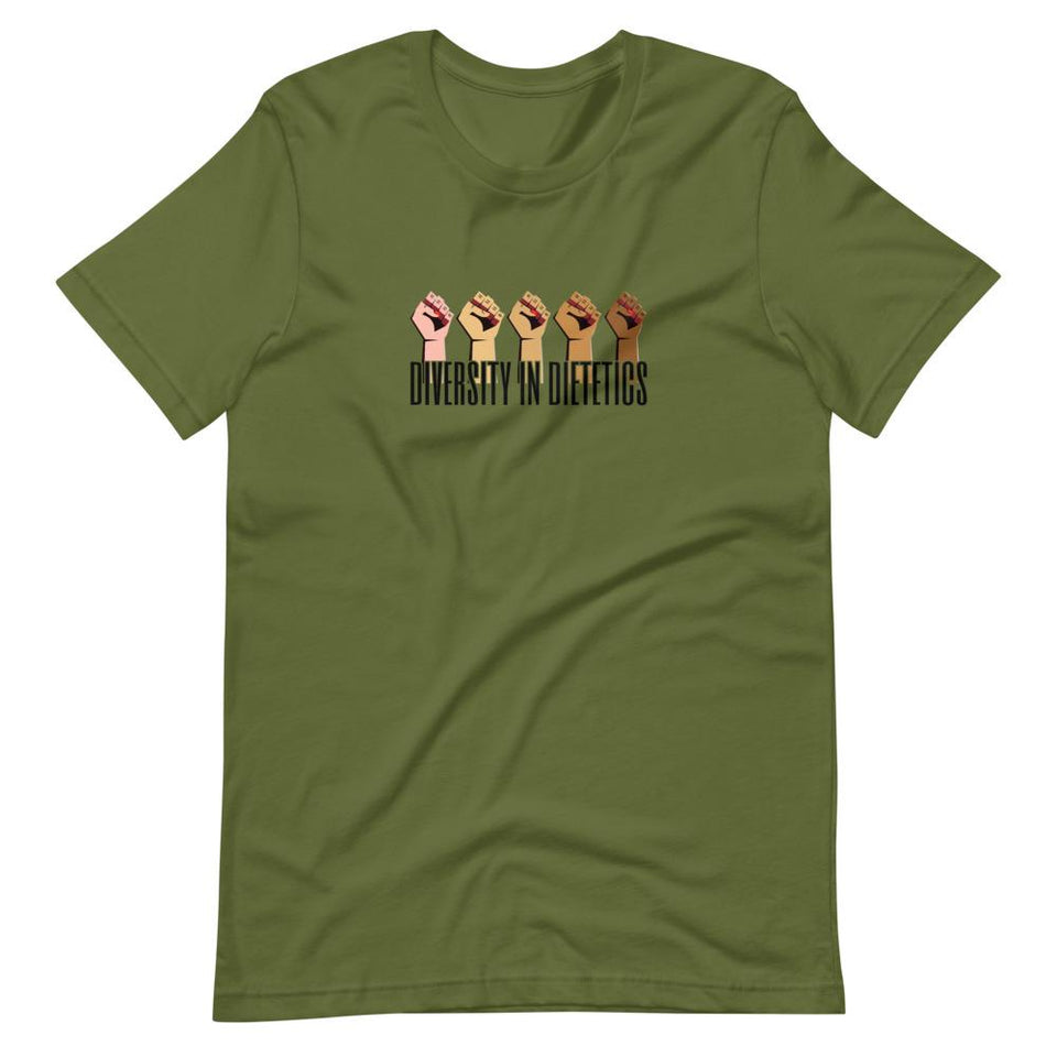 Diversity in Dietetics | Unisex Cotton Crew | Various Colors | Dietitian T Shirt | neRD Clothing Company | Olive