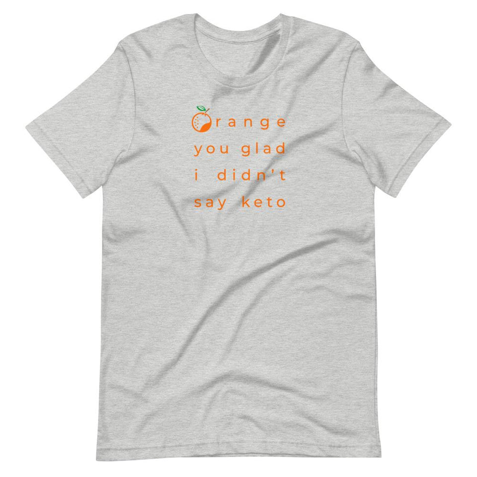 ...I Didn't Say Keto Colorways | Unisex Cotton Crew | Shades of Gray | Dietitian T Shirt | neRD Clothing Company | Athletic Heather