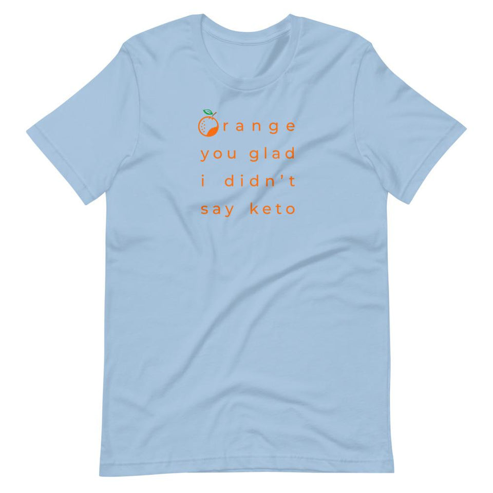 ...I Didn't Say Keto Colorways | Unisex Cotton Crew | Various Colors | Dietitian T Shirt | neRD Clothing Company | Light Blue