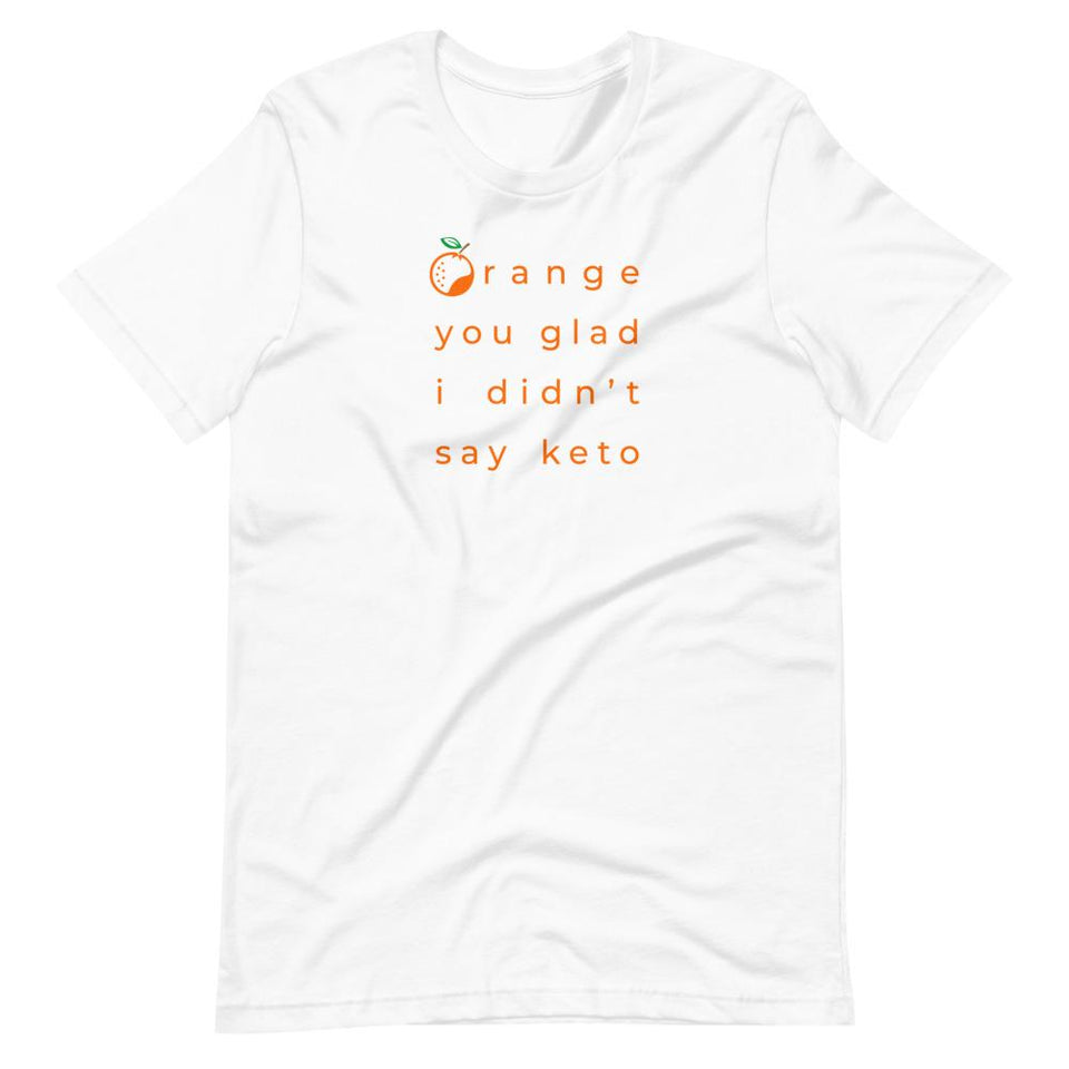 ...I Didn't Say Keto Colorways | Unisex Cotton Crew | Various Colors | Dietitian T Shirt | neRD Clothing Company | White
