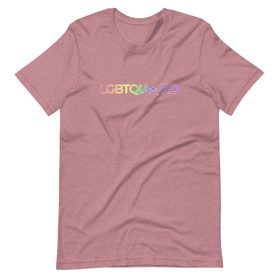 LGBTQIA+, RD | Unisex Cotton Crew | Various Colors | Dietitian T Shirt | neRD Clothing Company | Heather Orchid
