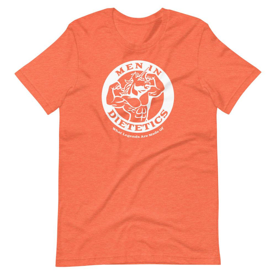 Men in Dietetics | Unisex Cotton Crew | Various Colors | Dietitian T Shirt | neRD Clothing Company | Heather Orange