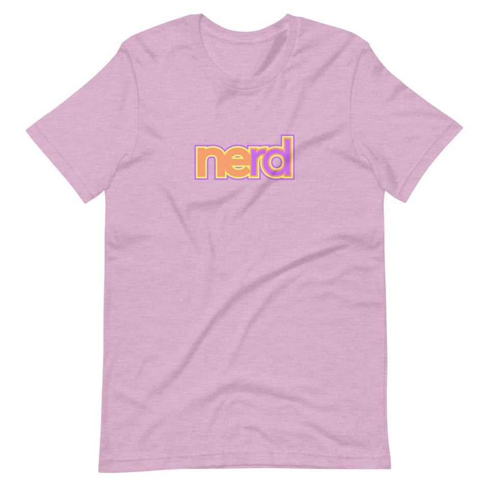 neRD Logo Colorways | Unisex Cotton Crew | Heather Prism Lilac | Dietitian T Shirt | neRD Clothing Company | XS