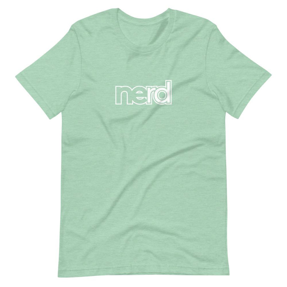 neRD Logo White | Unisex Cotton Crew | Various Heather Colors | Dietitian T Shirt | neRD Clothing Company | Heather Prism Mint