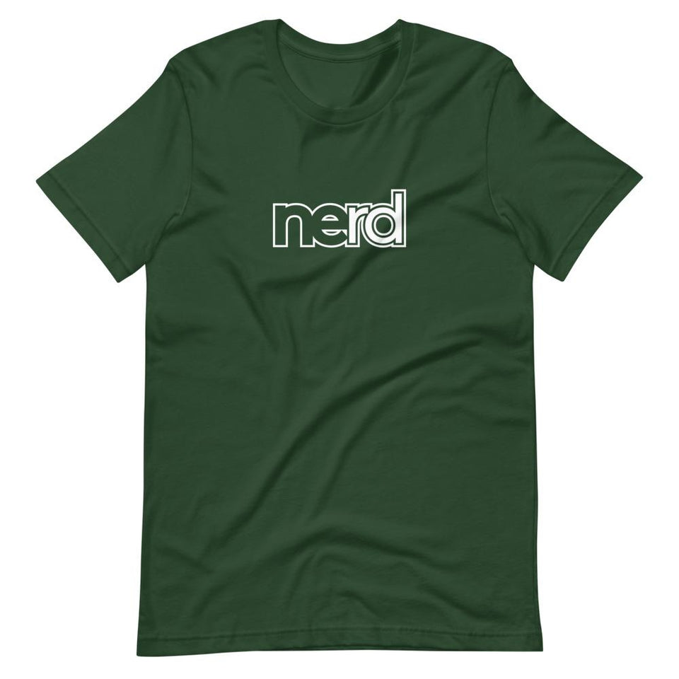 neRD Logo White | Unisex Cotton Crew | Various Solid Colors | Dietitian T Shirt | neRD Clothing Company | Forest