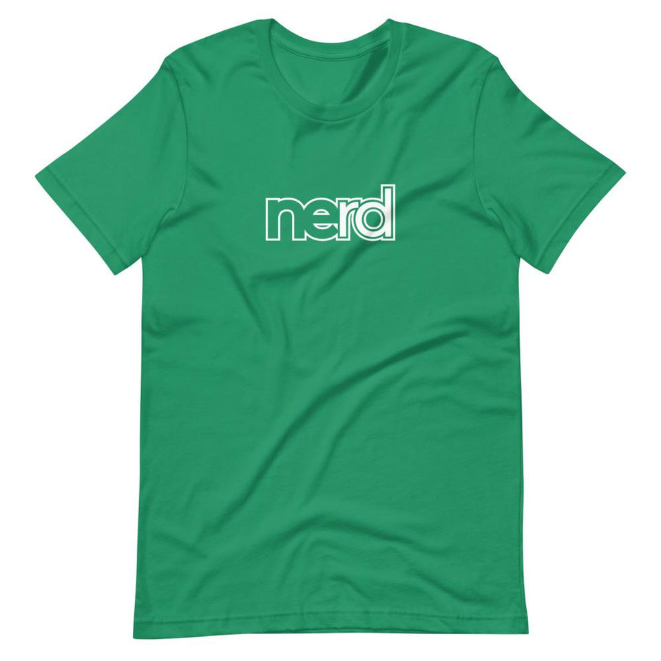 neRD Logo White | Unisex Cotton Crew | Various Solid Colors | Dietitian T Shirt | neRD Clothing Company | Kelly