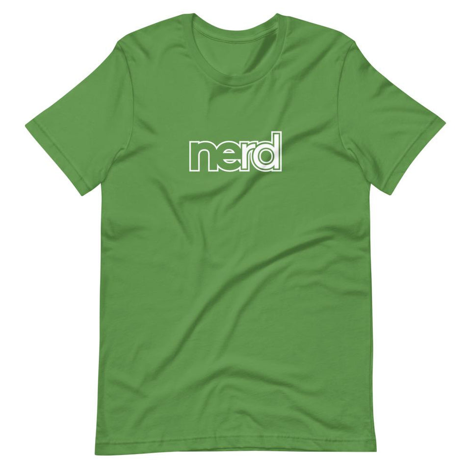 neRD Logo White | Unisex Cotton Crew | Various Solid Colors | Dietitian T Shirt | neRD Clothing Company | Leaf