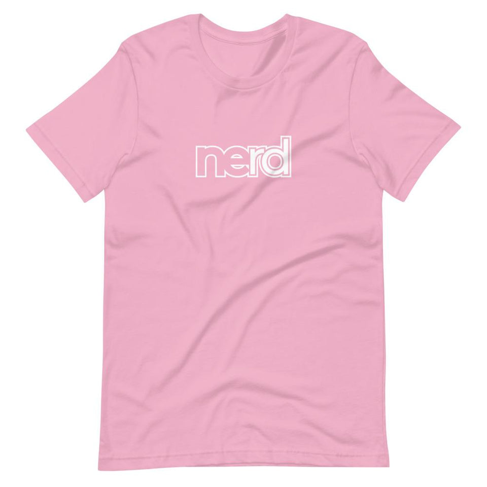 neRD Logo White | Unisex Cotton Crew | Various Solid Colors | Dietitian T Shirt | neRD Clothing Company | Lilac