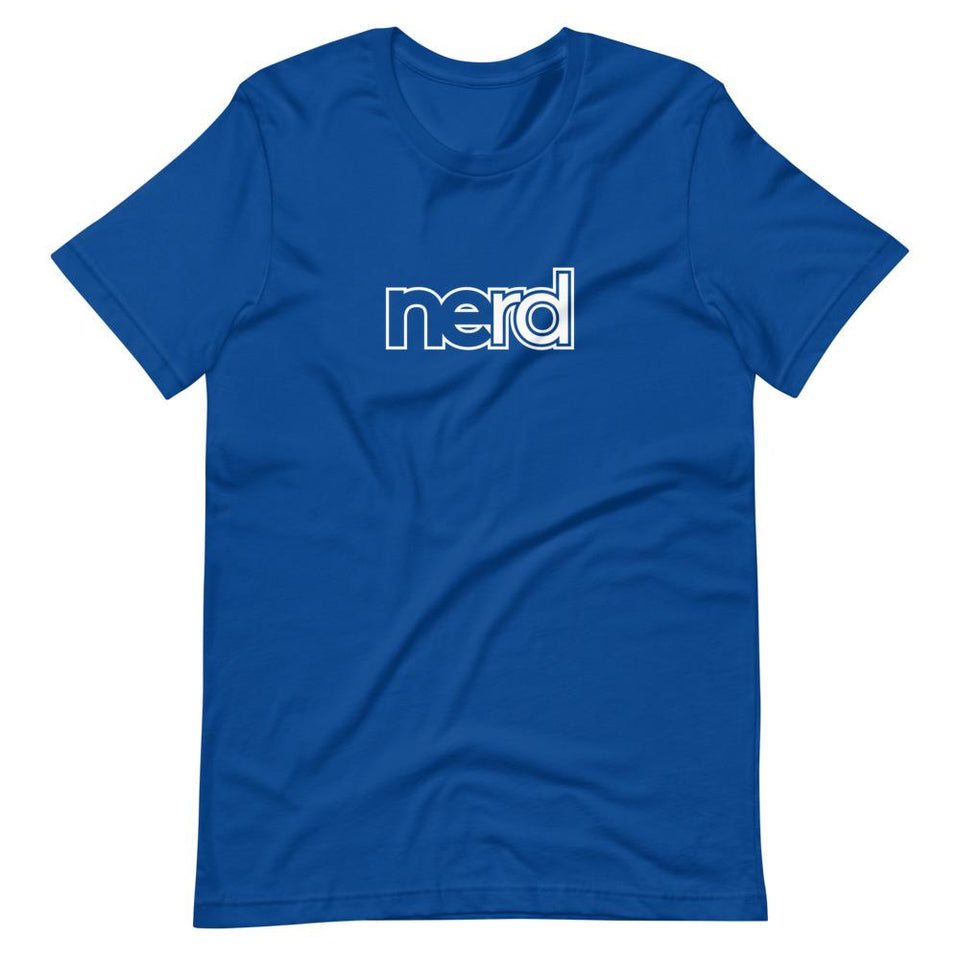 neRD Logo White | Unisex Cotton Crew | Various Solid Colors | Dietitian T Shirt | neRD Clothing Company | True Royal