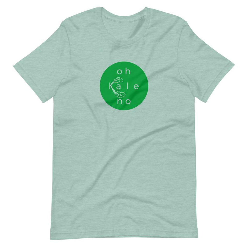 Oh Kale No Colorways | Unisex Cotton Crew | Various Colors | Dietitian T Shirt | neRD Clothing Company | Heather Prism Dusty Blue