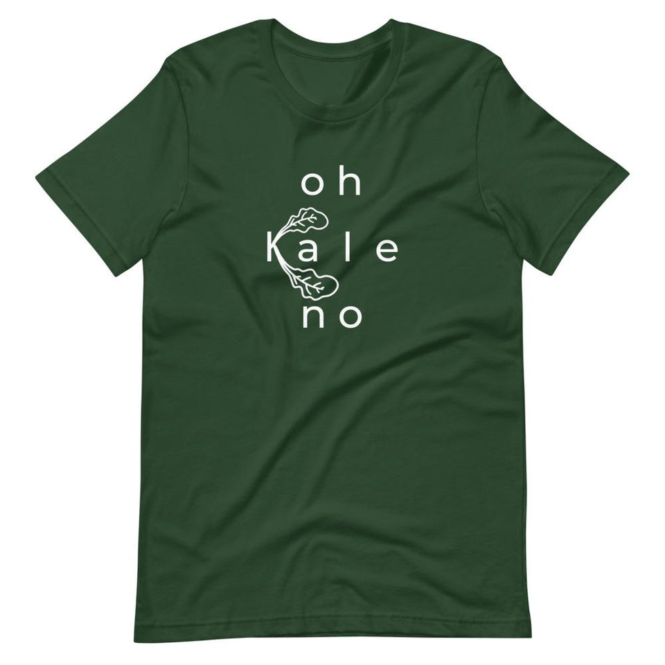 Oh Kale No | Unisex Cotton Crew | Various Colors | Dietitian T Shirt | neRD Clothing Company | Forest