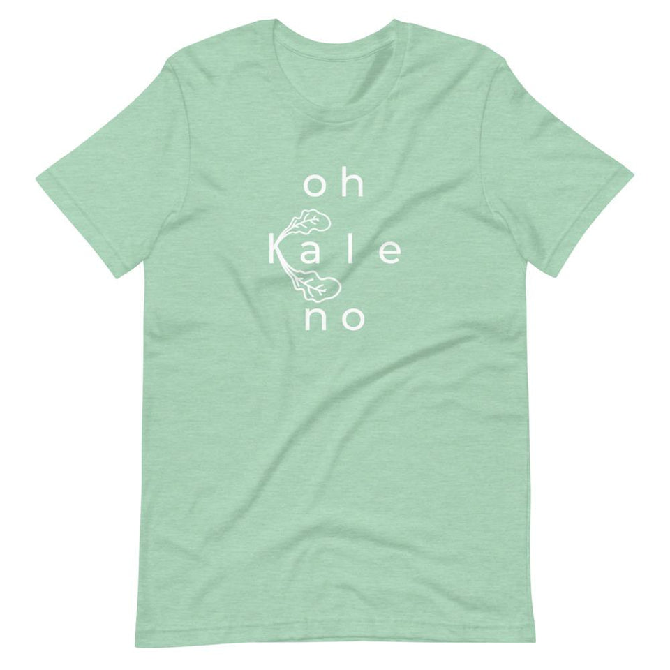 Oh Kale No | Unisex Cotton Crew | Various Colors | Dietitian T Shirt | neRD Clothing Company | Heather Prism Mint