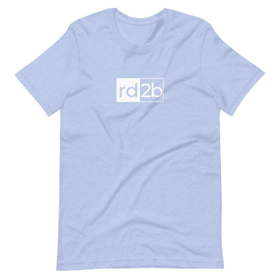RD2B Block | Unisex Cotton Crew | Various Heather Colors | Dietitian T Shirt | neRD Clothing Company | Heather Blue