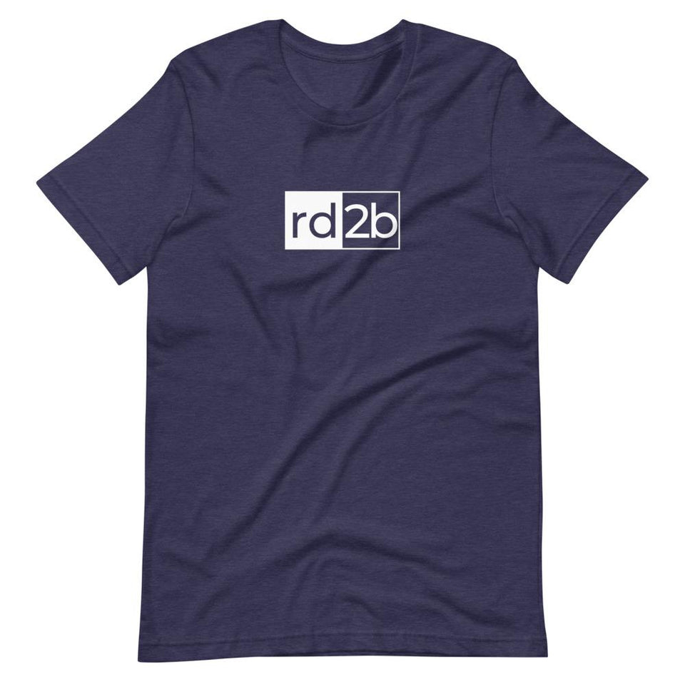 RD2B Block | Unisex Cotton Crew | Various Heather Colors | Dietitian T Shirt | neRD Clothing Company | Heather Midnight Navy