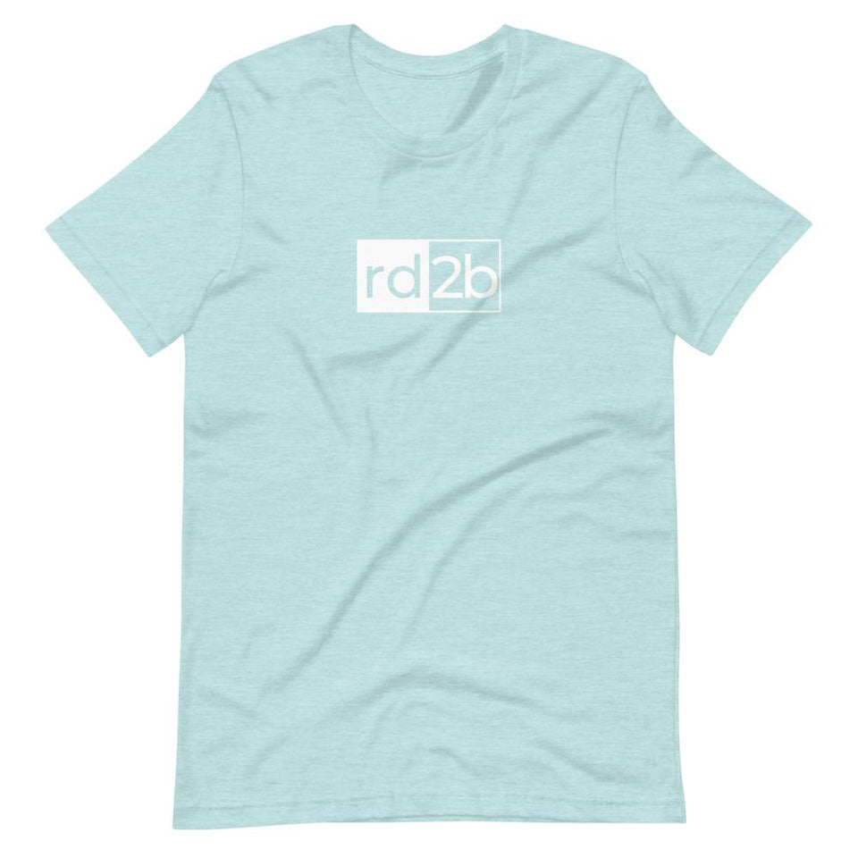 RD2B Block | Unisex Cotton Crew | Various Heather Colors | Dietitian T Shirt | neRD Clothing Company | Heather Prism Ice Blue