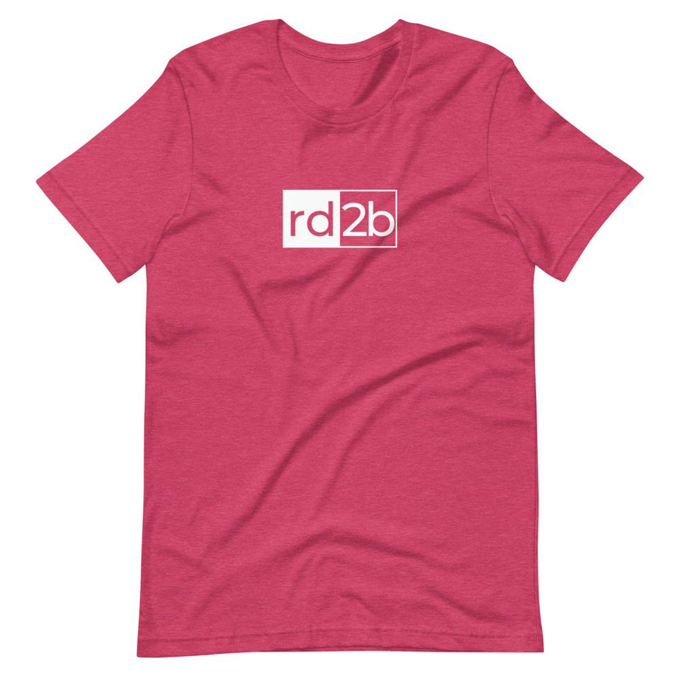 RD2B Block | Unisex Cotton Crew | Various Heather Colors | Dietitian T Shirt | neRD Clothing Company | Heather Raspberry