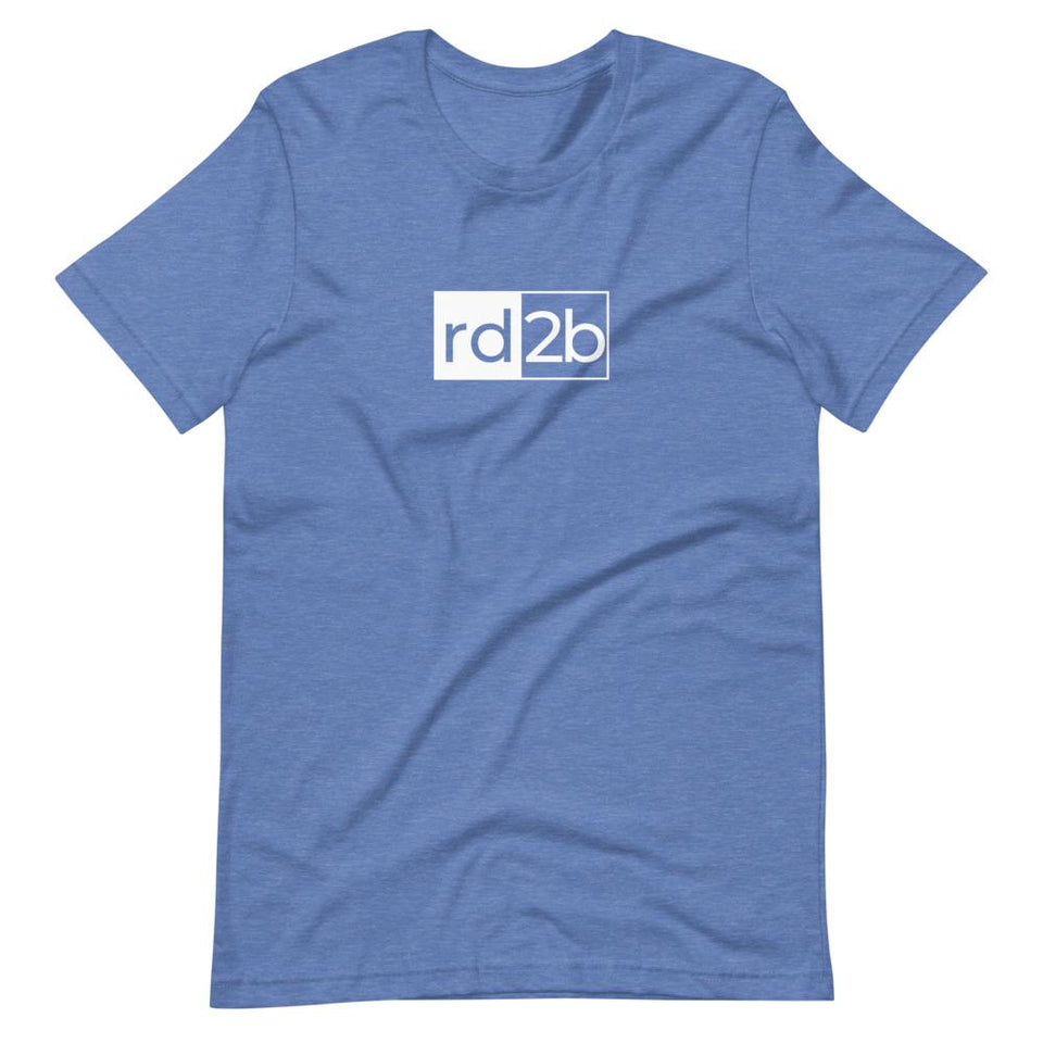 RD2B Block | Unisex Cotton Crew | Various Heather Colors | Dietitian T Shirt | neRD Clothing Company | Heather True Royal