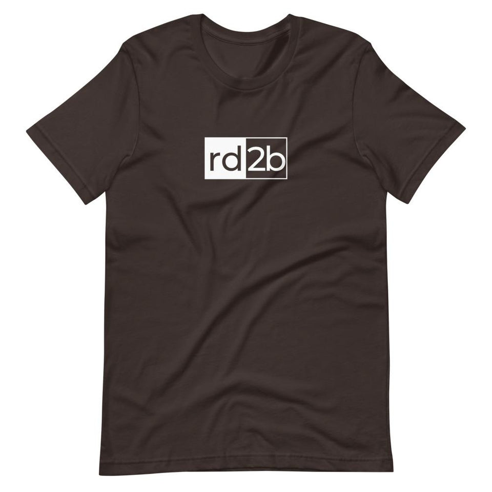 RD2B Block | Unisex Cotton Crew | Various Solid Colors | Dietitian T Shirt | neRD Clothing Company | Brown
