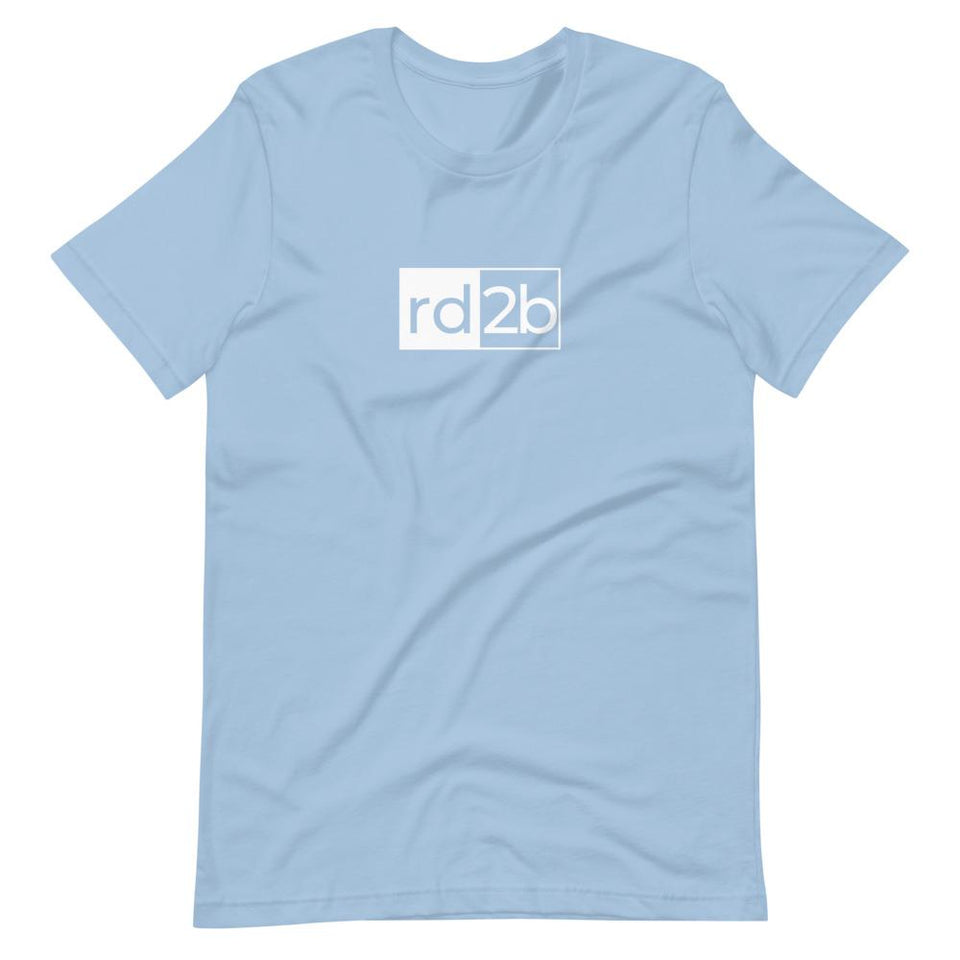 RD2B Block | Unisex Cotton Crew | Various Solid Colors | Dietitian T Shirt | neRD Clothing Company | Light Blue