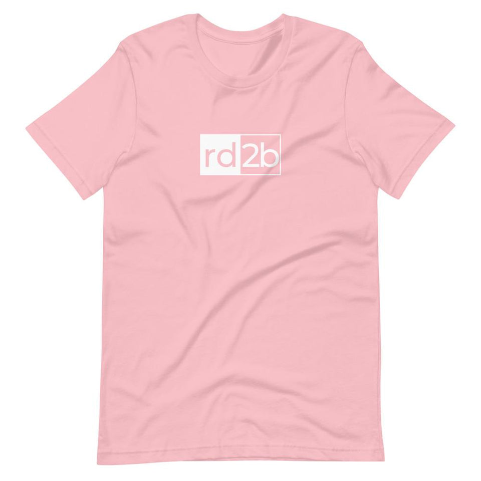 RD2B Block | Unisex Cotton Crew | Various Solid Colors | Dietitian T Shirt | neRD Clothing Company | Pink