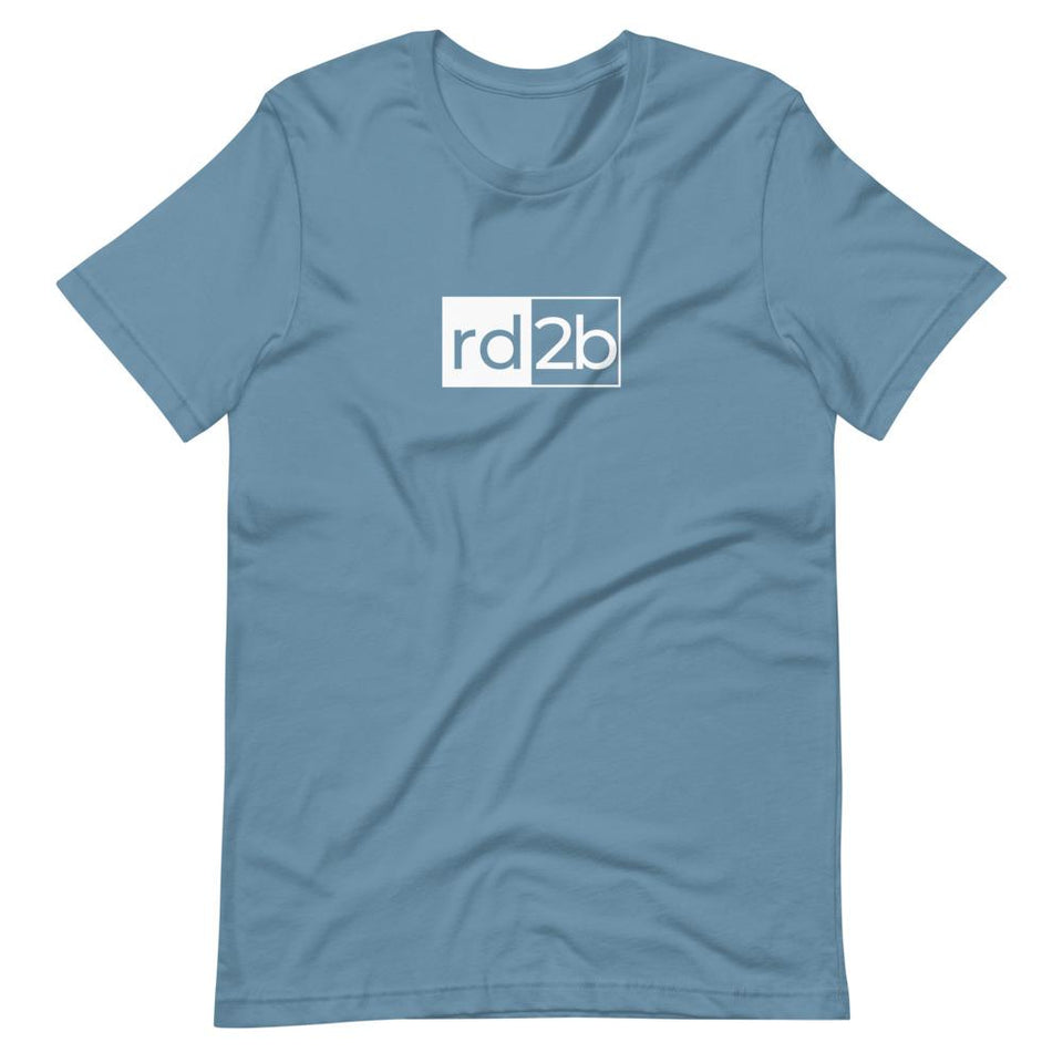 RD2B Block | Unisex Cotton Crew | Various Solid Colors | Dietitian T Shirt | neRD Clothing Company | Steel Blue