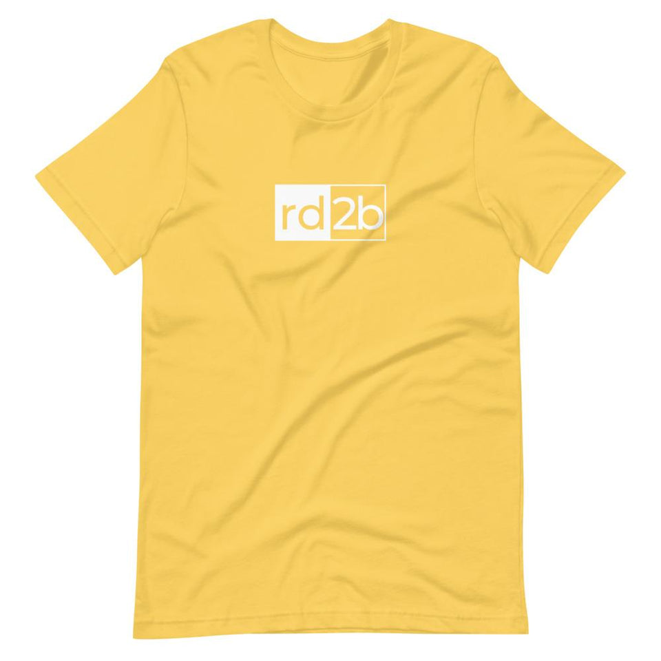 RD2B Block | Unisex Cotton Crew | Various Solid Colors | Dietitian T Shirt | neRD Clothing Company | Yellow
