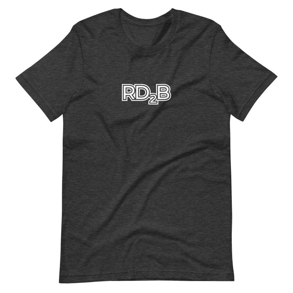 RD2B Contour | Unisex Cotton Crew | Shades of Gray | Dietitian T Shirt | neRD Clothing Company | Dark Grey Heather