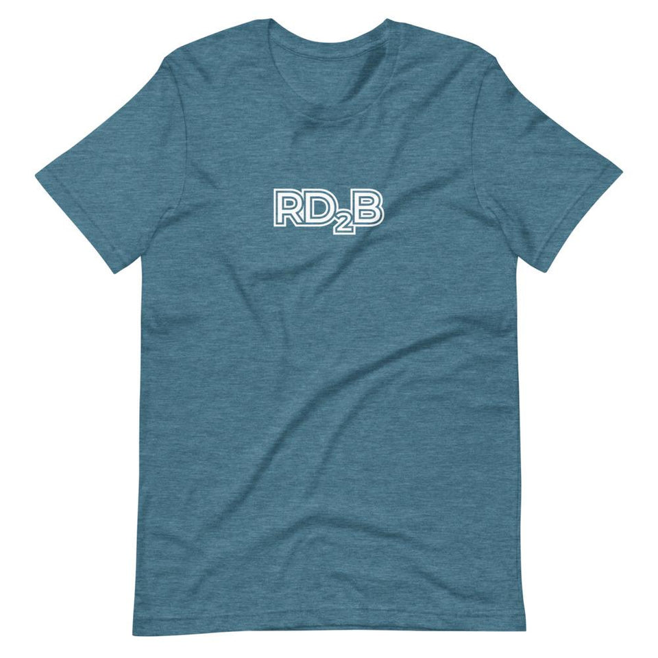RD2B Contour | Unisex Cotton Crew | Various Heather Colors | Dietitian T Shirt | neRD Clothing Company | Heather Deep Teal