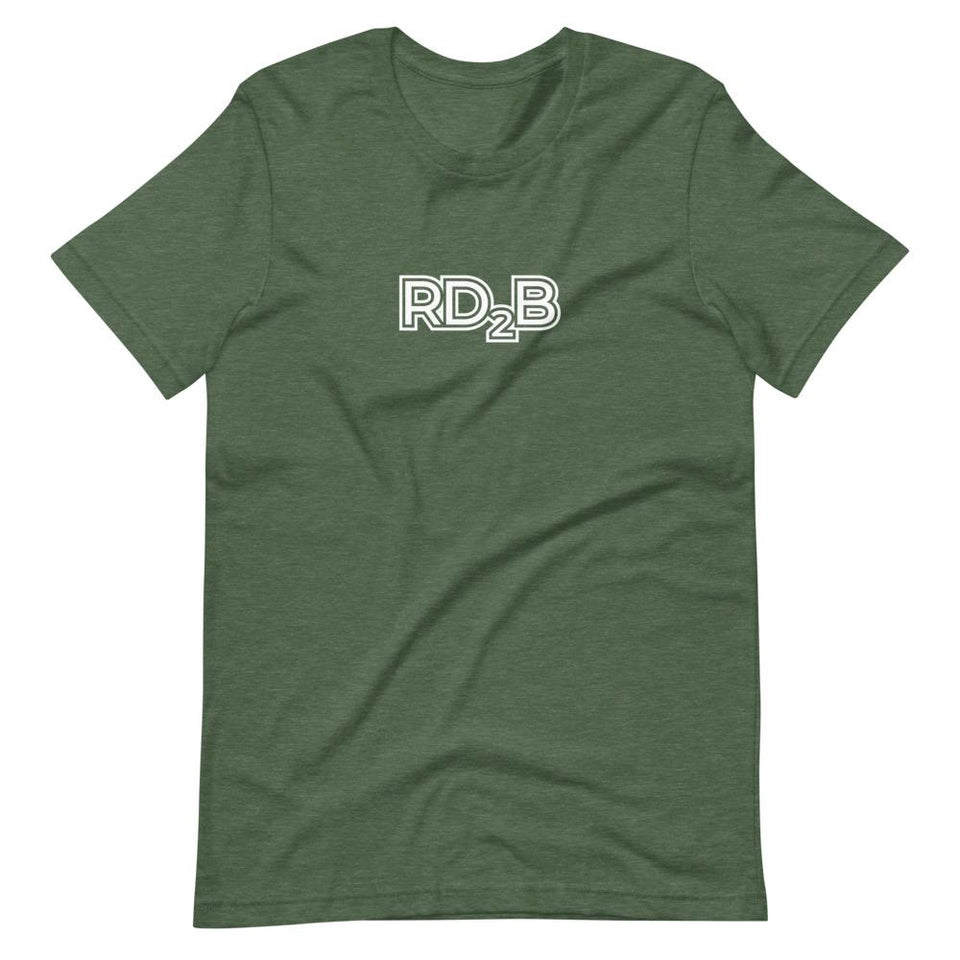 RD2B Contour | Unisex Cotton Crew | Various Heather Colors | Dietitian T Shirt | neRD Clothing Company | Heather Forest