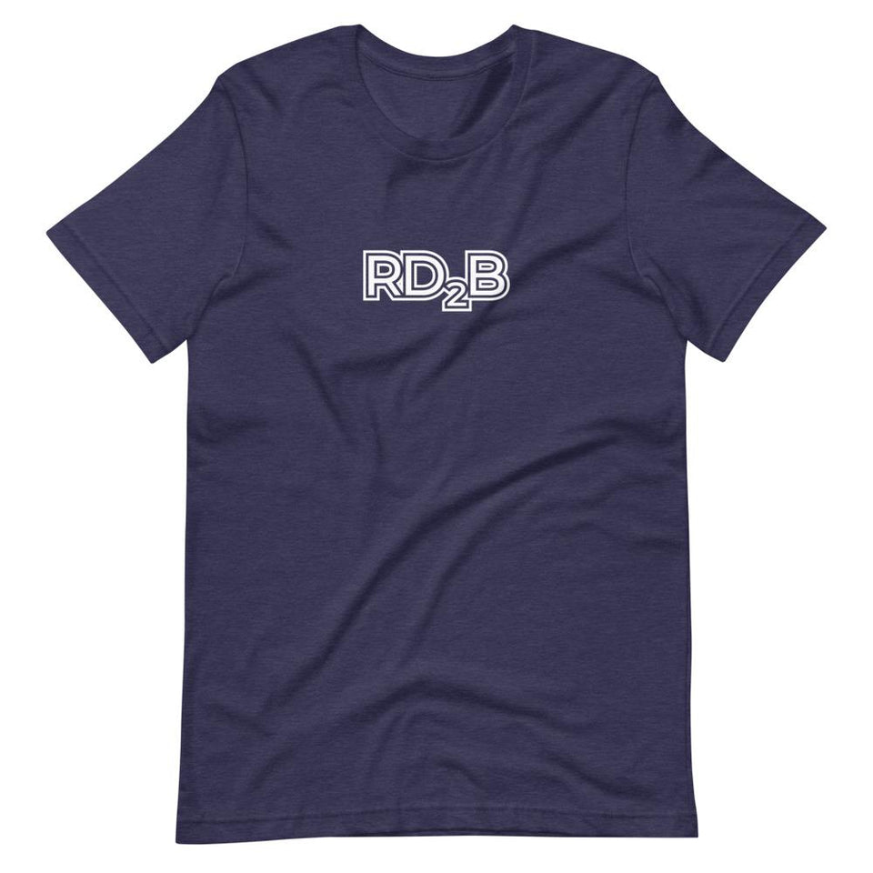 RD2B Contour | Unisex Cotton Crew | Various Heather Colors | Dietitian T Shirt | neRD Clothing Company | Heather Midnight Navy