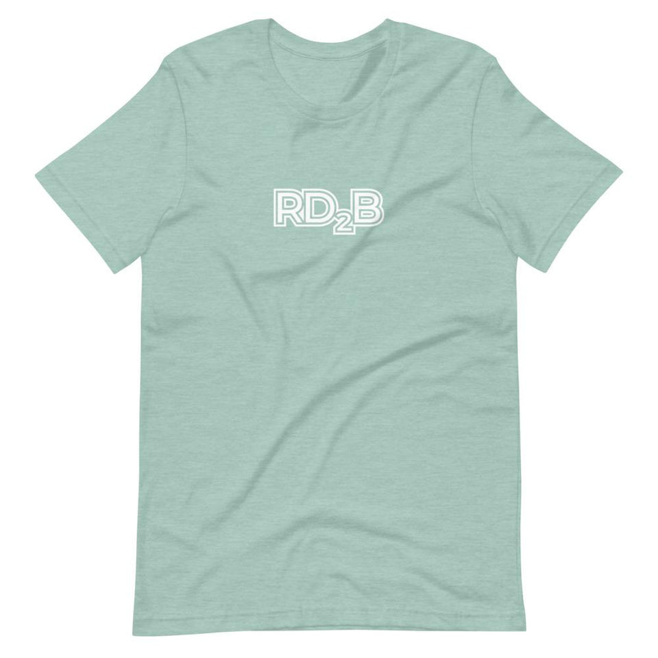 RD2B Contour | Unisex Cotton Crew | Various Heather Colors | Dietitian T Shirt | neRD Clothing Company | Heather Prism Dusty Blue