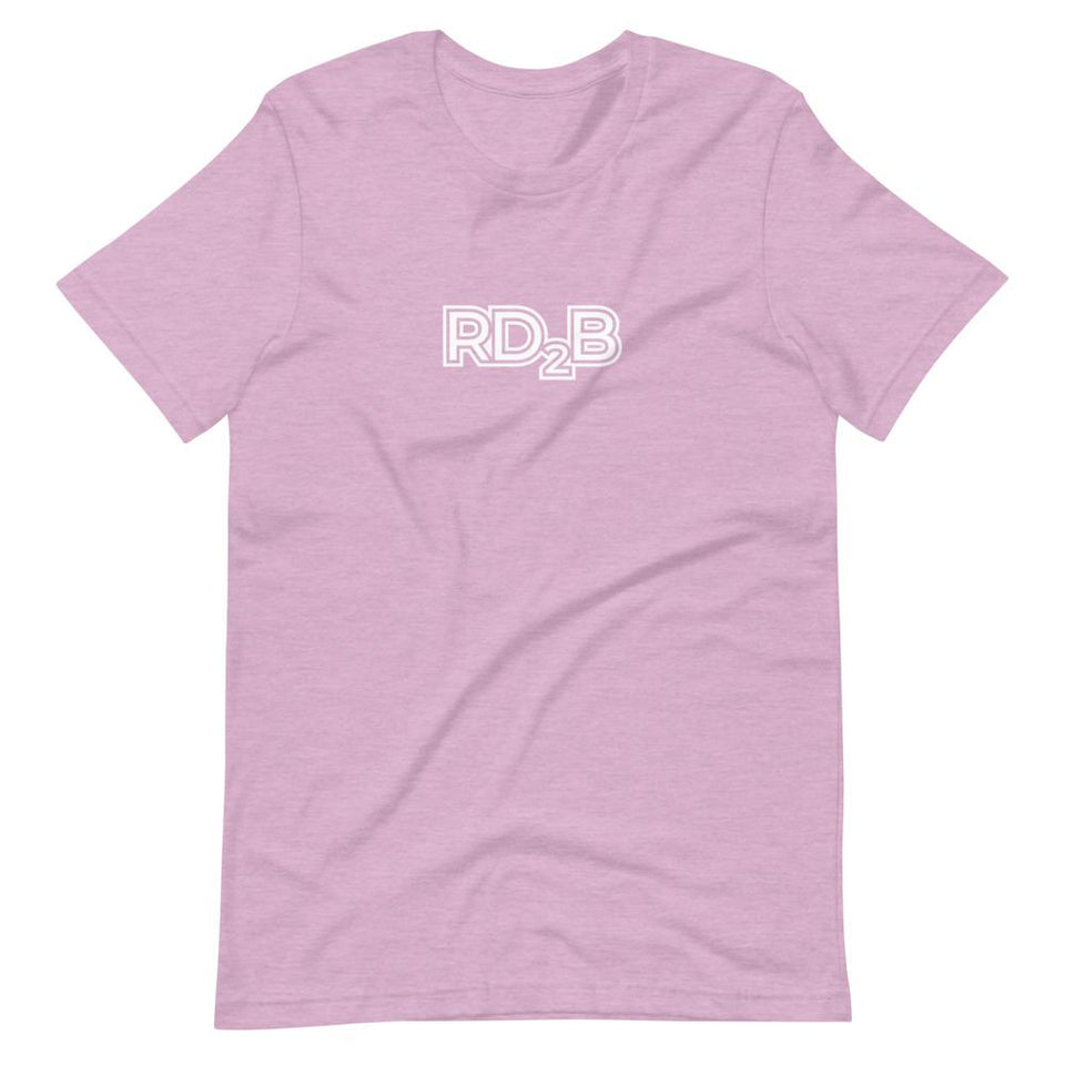 RD2B Contour | Unisex Cotton Crew | Various Heather Colors | Dietitian T Shirt | neRD Clothing Company | Heather Prism Lilac