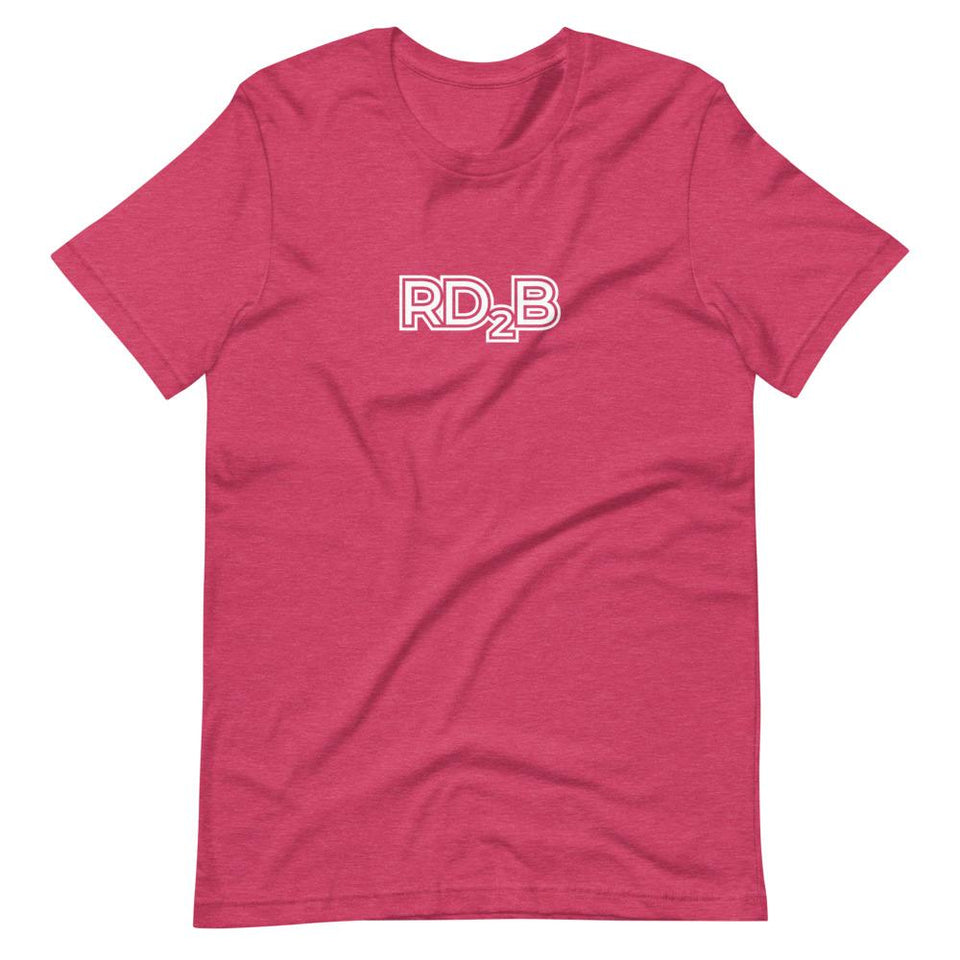 RD2B Contour | Unisex Cotton Crew | Various Heather Colors | Dietitian T Shirt | neRD Clothing Company | Heather Raspberry