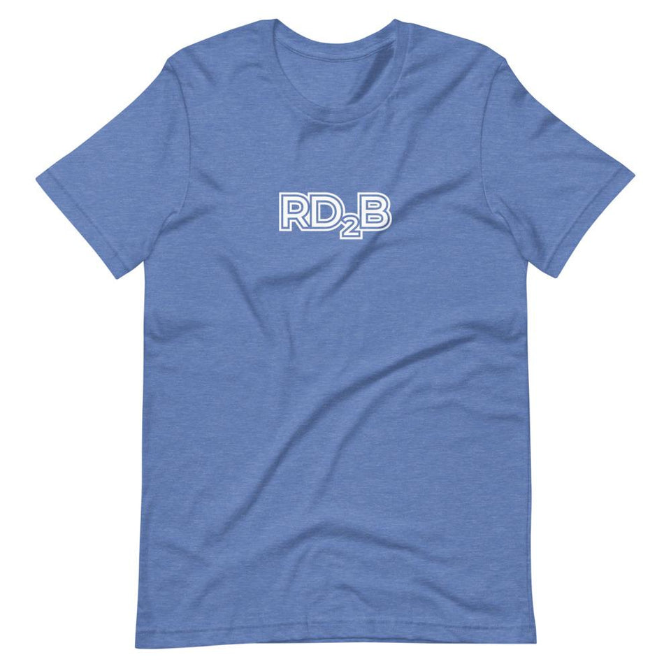 RD2B Contour | Unisex Cotton Crew | Various Heather Colors | Dietitian T Shirt | neRD Clothing Company | Heather True Royal