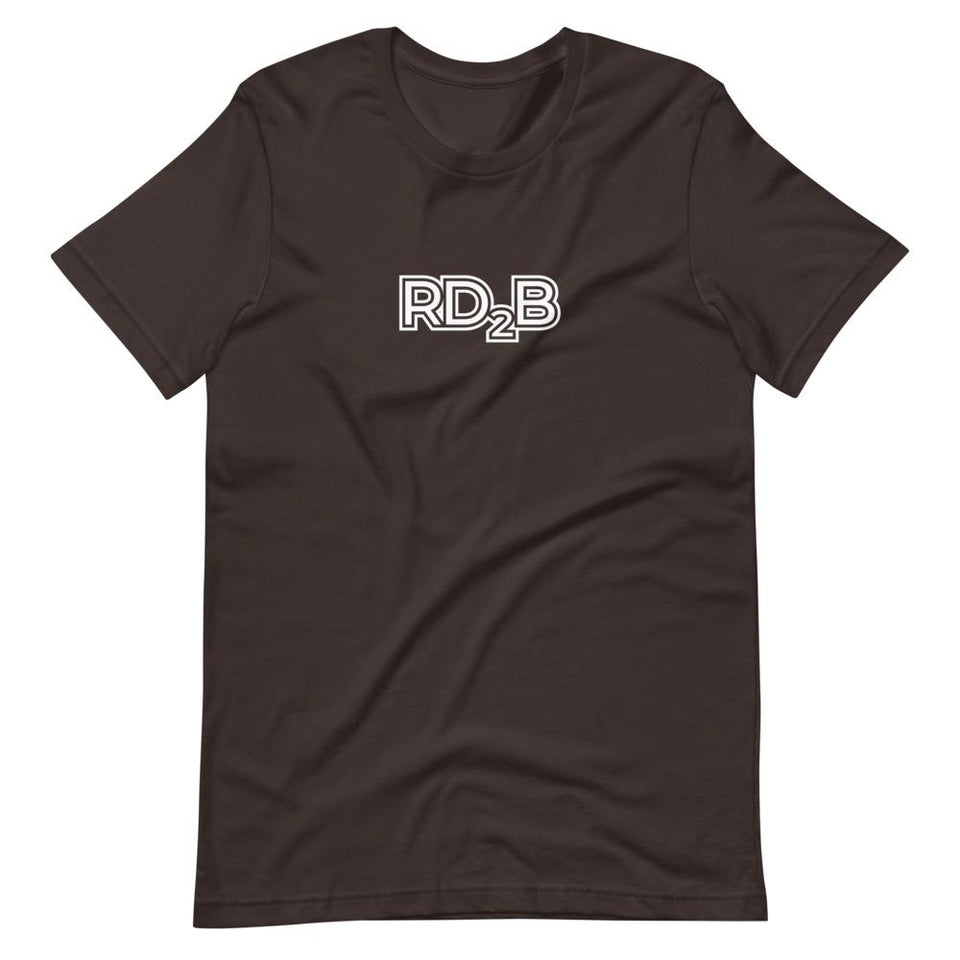 RD2B Contour | Unisex Cotton Crew | Various Solid Colors | Dietitian T Shirt | neRD Clothing Company | Brown