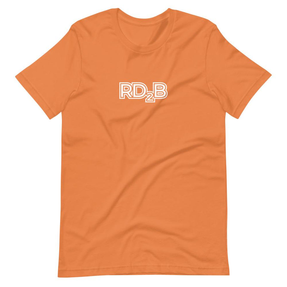 RD2B Contour | Unisex Cotton Crew | Various Solid Colors | Dietitian T Shirt | neRD Clothing Company | Burnt Orange