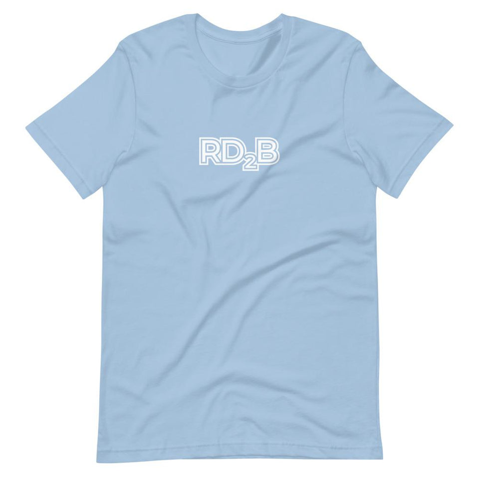 RD2B Contour | Unisex Cotton Crew | Various Solid Colors | Dietitian T Shirt | neRD Clothing Company | Light Blue