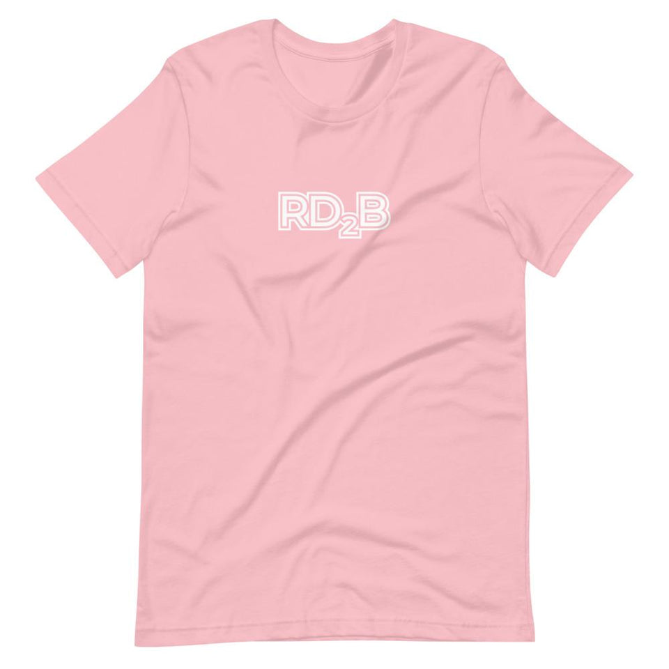RD2B Contour | Unisex Cotton Crew | Various Solid Colors | Dietitian T Shirt | neRD Clothing Company | Pink