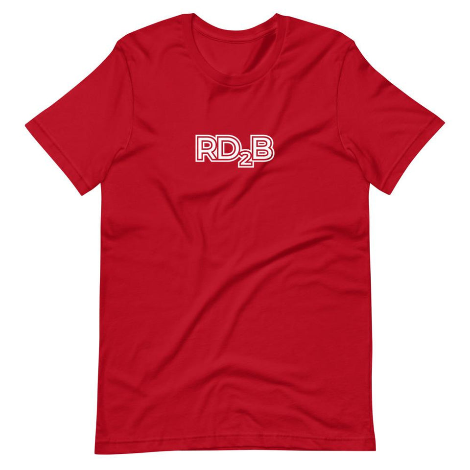 RD2B Contour | Unisex Cotton Crew | Various Solid Colors | Dietitian T Shirt | neRD Clothing Company | Red