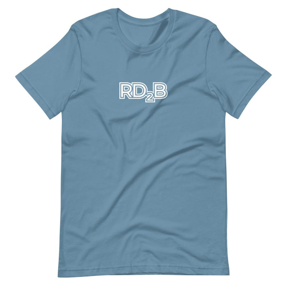RD2B Contour | Unisex Cotton Crew | Various Solid Colors | Dietitian T Shirt | neRD Clothing Company | Steel Blue