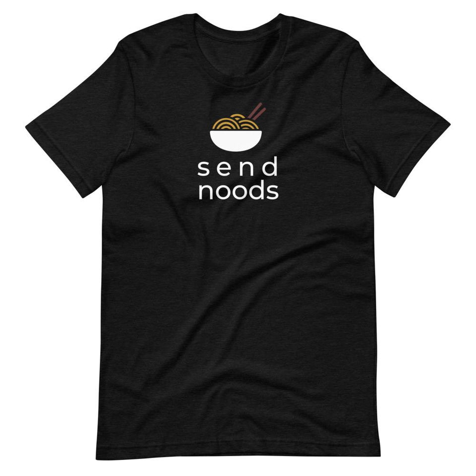 Send Noods Colorways | Unisex Cotton Crew | Shades of Gray | Dietitian T Shirt | neRD Clothing Company | Black Heather