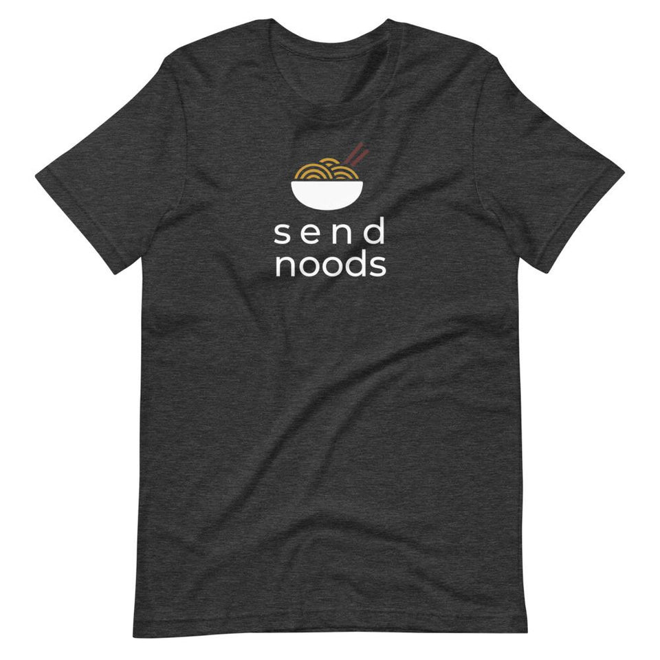 Send Noods Colorways | Unisex Cotton Crew | Shades of Gray | Dietitian T Shirt | neRD Clothing Company | Dark Grey Heather