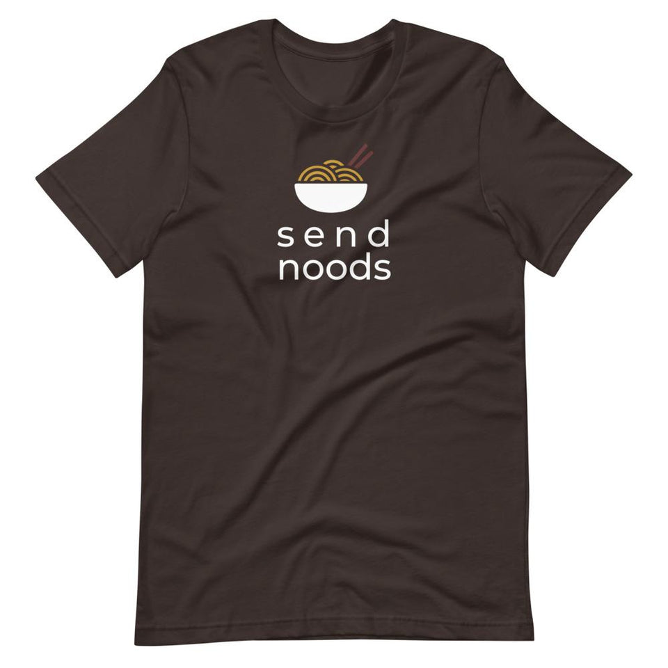 Send Noods Colorways | Unisex Cotton Crew | Various Colors | Dietitian T Shirt | neRD Clothing Company | Brown