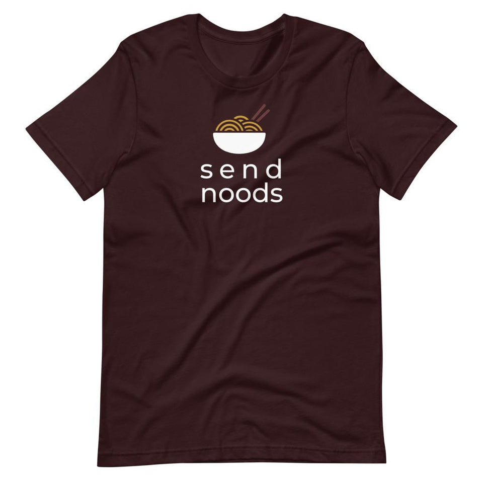 Send Noods Colorways | Unisex Cotton Crew | Various Colors | Dietitian T Shirt | neRD Clothing Company | Oxblood Black
