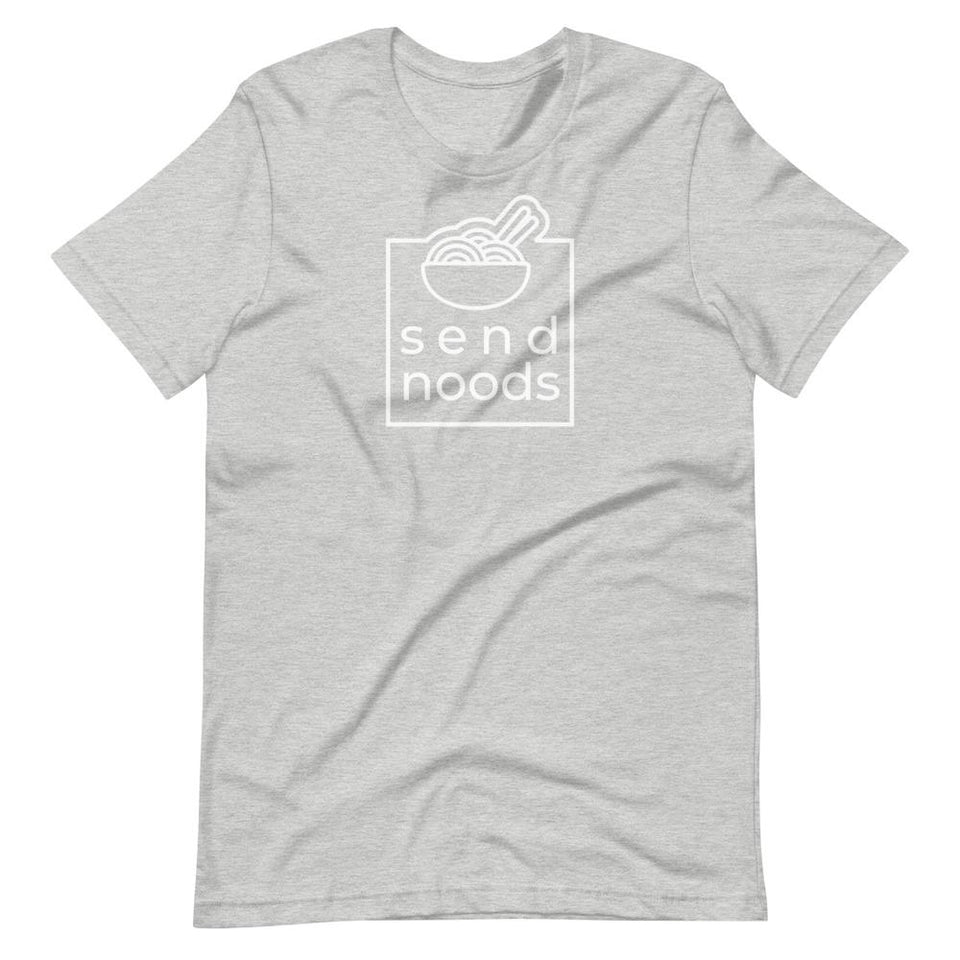 Send Noods | Unisex Cotton Crew | Shades of Gray | Dietitian T Shirt | neRD Clothing Company | Athletic Heather