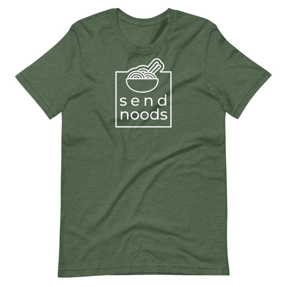 Send Noods | Unisex Cotton Crew | Various Heather Colors | Dietitian T Shirt | neRD Clothing Company | Heather Forest