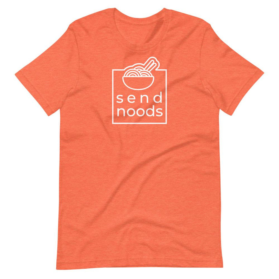 Send Noods | Unisex Cotton Crew | Various Heather Colors | Dietitian T Shirt | neRD Clothing Company | Heather Orange