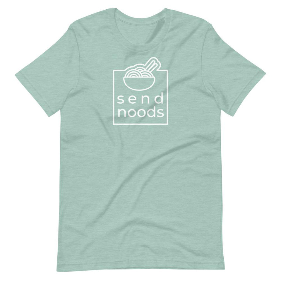 Send Noods | Unisex Cotton Crew | Various Heather Colors | Dietitian T Shirt | neRD Clothing Company | Heather Prism Dusty Blue